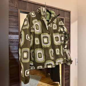 Roxy Ski & Snowboard Green Patterned Jacket